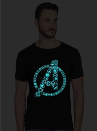 Bluehaaat Printed Men Round Neck Black T-ShirtColor - M