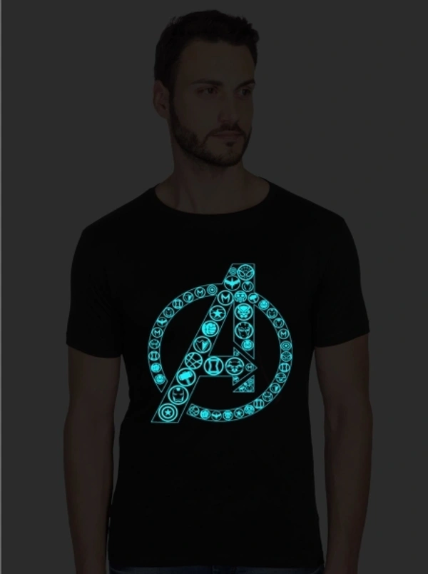 Bluehaaat Printed Men Round Neck Black T-ShirtColor - M