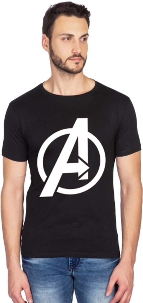 Bluehaaat Printed Men Round Neck Black T-ShirtColor - M