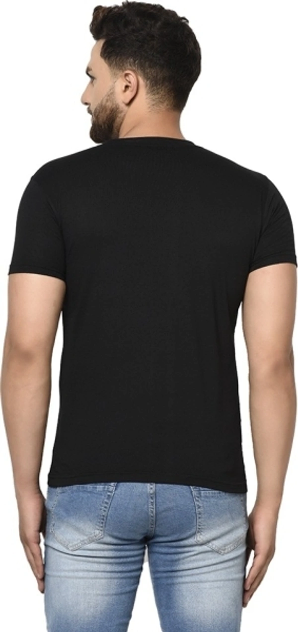 Smartees Printed Men Round Neck Maroon, Black T-Shirt (Pack Of 3) - M