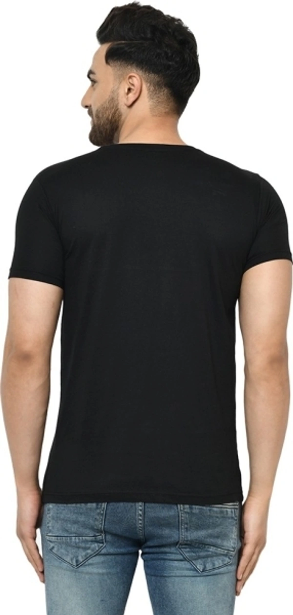 Smartees Printed Men Round Neck Maroon, Black T-Shirt (Pack Of 3) - M