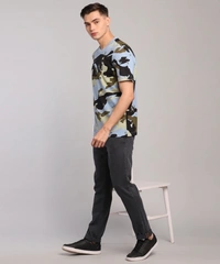 ADIDAS ORIGINALS Military Camouflage Men Round Neck Multicolor T-Shirt - M