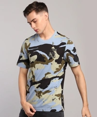 ADIDAS ORIGINALS Military Camouflage Men Round Neck Multicolor T-Shirt - M