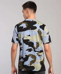 ADIDAS ORIGINALS Military Camouflage Men Round Neck Multicolor T-Shirt - M
