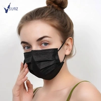 Surgical Face Mask Black - BLACK, 100