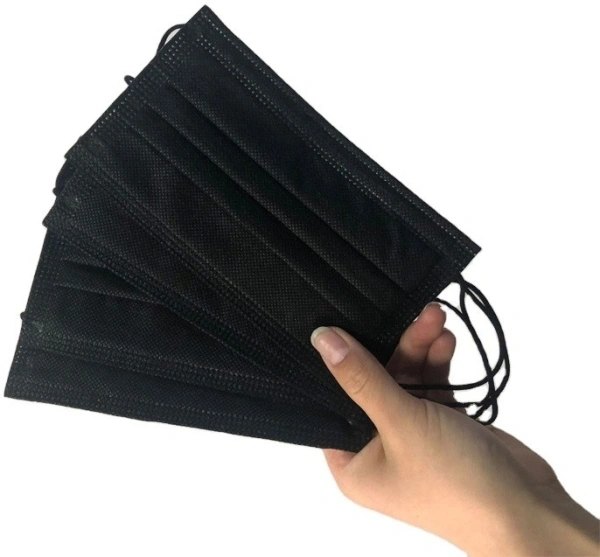Black Color Disposable 3 Ply Mask For Men, Women, Kids Surgical Mask - 100
