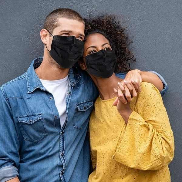 Black Color Disposable 3 Ply Mask For Men, Women, Kids Surgical Mask - 100