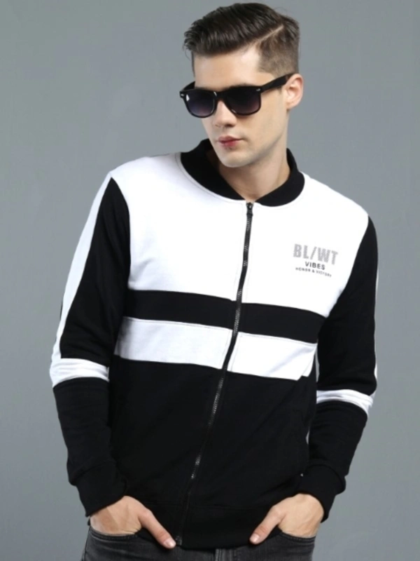 MANIAC Full Sleeve Striped Men Jacket - XL