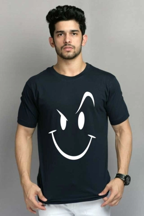 CLOFLIX Printed Men Round Neck Black T-Shirt - M