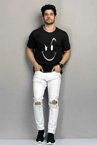 CLOFLIX Printed Men Round Neck Black T-Shirt - XL