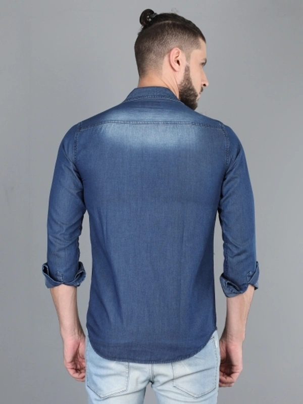 Carbonn Cloth Men Solid Casual Dark Blue Shirt - XXL