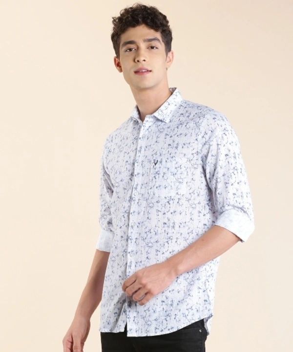Allen Solly Men Printed Casual Blue Shirt - 38