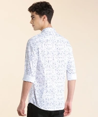 Allen Solly Men Printed Casual Blue Shirt - 44