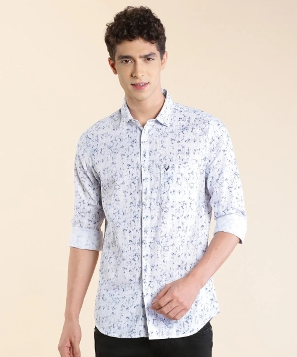 Allen Solly Men Printed Casual Blue Shirt - 44