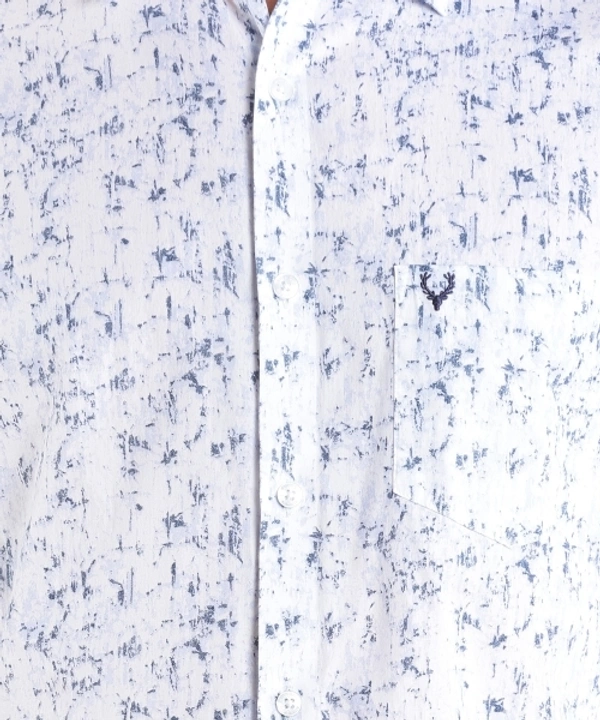 Allen Solly Men Printed Casual Blue Shirt - 44