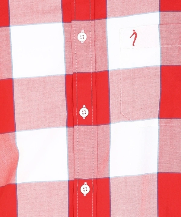 INDIAN TERRAIN Men Checkered Casual Red Shirt - XXL