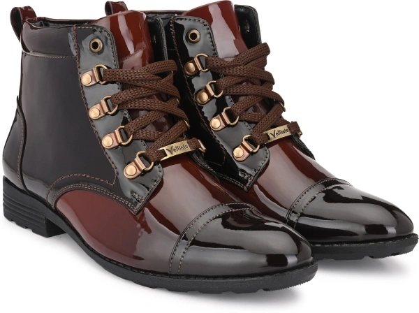 Vellinto Royal Look Party Wear Shoes For Men ll Casual Shoes For Men ll Latest Patent Leather Boots for Men Boots For Men - 6
