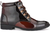Vellinto Royal Look Party Wear Shoes For Men ll Casual Shoes For Men ll Latest Patent Leather Boots for Men Boots For Men - 6