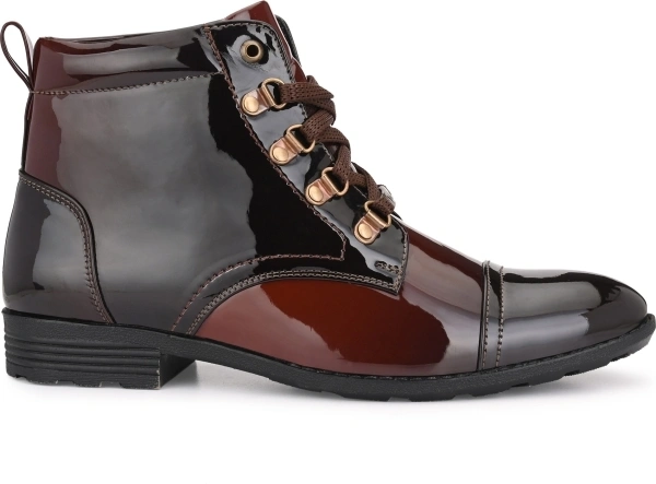 Vellinto Royal Look Party Wear Shoes For Men ll Casual Shoes For Men ll Latest Patent Leather Boots for Men Boots For Men - 6