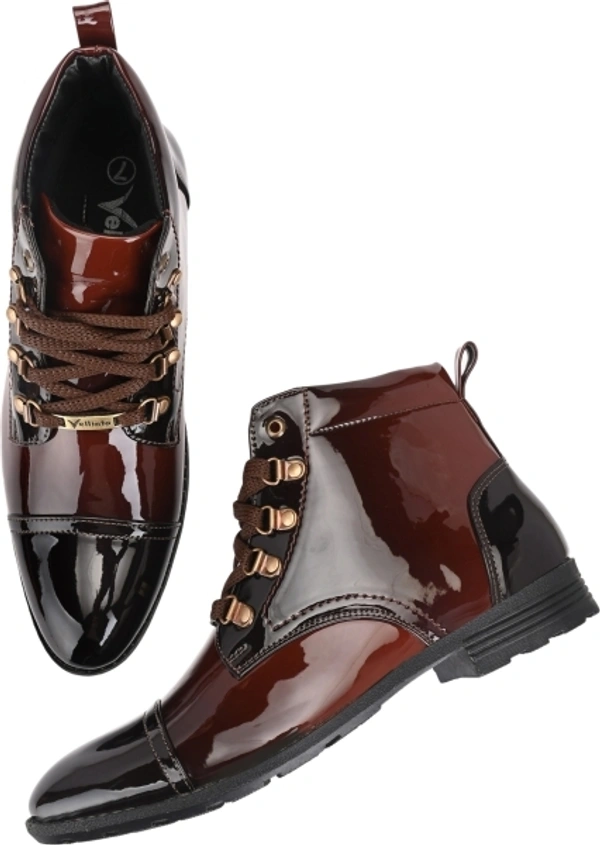 Vellinto Royal Look Party Wear Shoes For Men ll Casual Shoes For Men ll Latest Patent Leather Boots for Men Boots For Men - 6