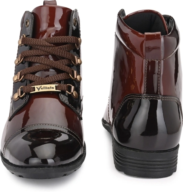 Vellinto Royal Look Party Wear Shoes For Men ll Casual Shoes For Men ll Latest Patent Leather Boots for Men Boots For Men - 6