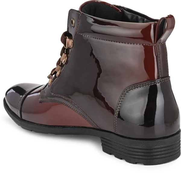 Vellinto Royal Look Party Wear Shoes For Men ll Casual Shoes For Men ll Latest Patent Leather Boots for Men Boots For Men - 11