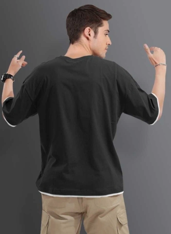 CLOFLIX Solid Men Round Neck Black T-Shirt - M