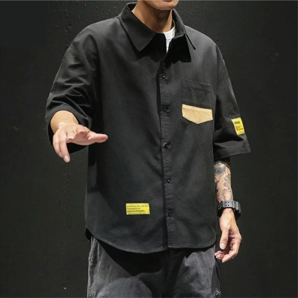 Lauren Adams Men Solid Casual Shirt - XL, Black