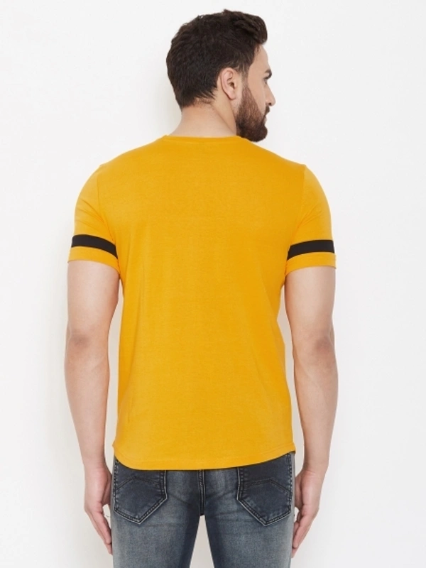 AUSK Color Block Men Round Neck White, Black T-Shirt - XL, Yellow