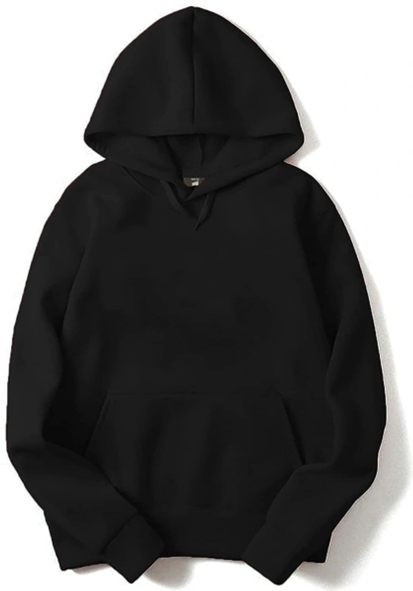 Full Sleeve Solid Men & Women Reversible Sweatshirt - Hoodies - M, Black