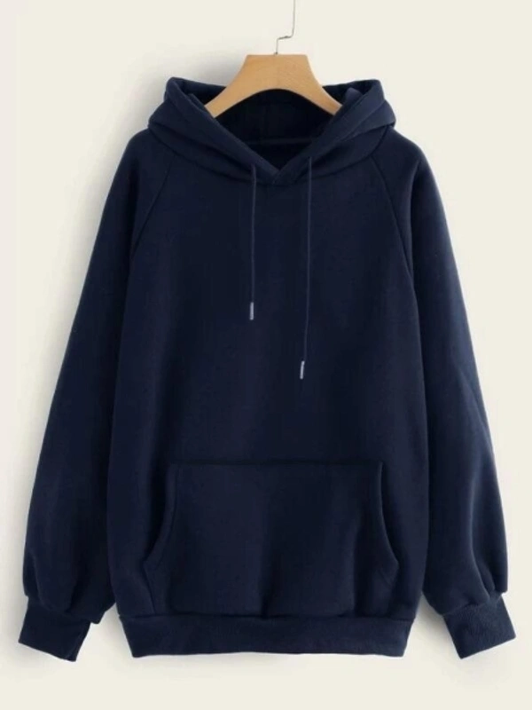 Full Sleeve Solid Men & Women Reversible Sweatshirt - Hoodies - S, Blue