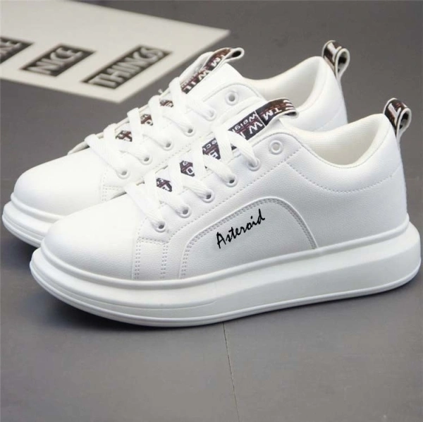 ASTEROID Original Luxury Branded Fashionable Men's White Shoes For Men - 7