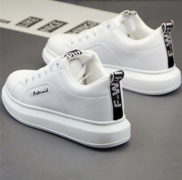 ASTEROID Original Luxury Branded Fashionable Men's White Shoes For Men - 7