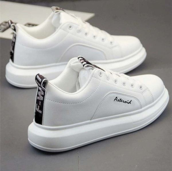ASTEROID Original Luxury Branded Fashionable Men's White Shoes For Men - 7