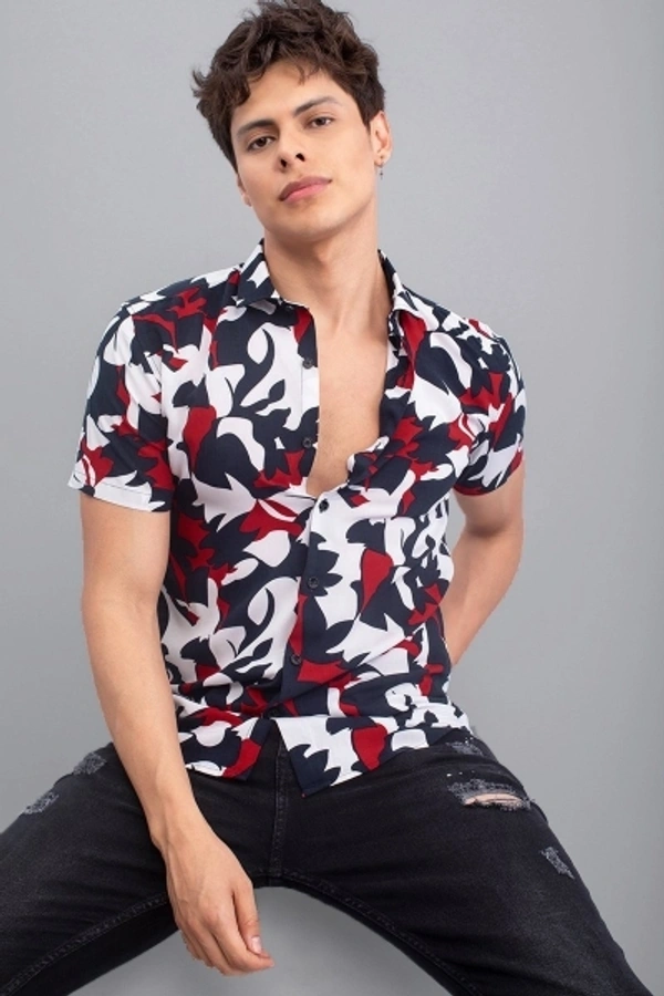 Men Printed Casual Shirt - L