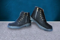 Fox Heaven Men Synthetic Suede Side Zip Ankle Boots Boots For Men - Black, UK/India 7