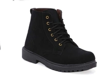 Fox Heaven Men Synthetic Suede Side Zip Ankle Boots Boots For Men - Black, UK/India 7
