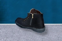 Fox Heaven Men Synthetic Suede Side Zip Ankle Boots Boots For Men - Black, UK/India 8