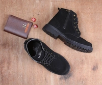 Fox Heaven Men Synthetic Suede Side Zip Ankle Boots Boots For Men - Black, UK/India 8