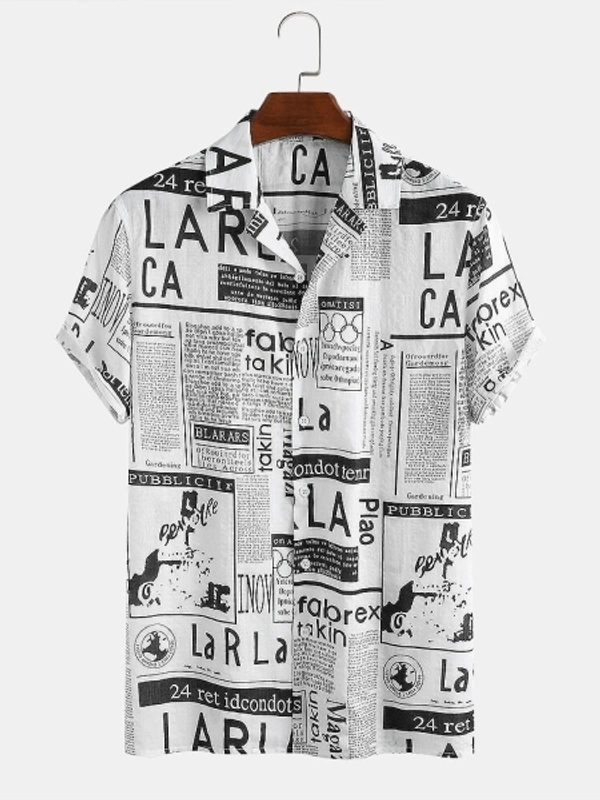 Prinza Men Printed Casual Multicolor Shirt - XL