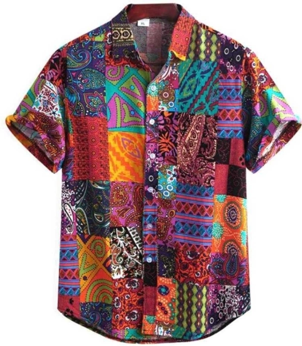 DEEP ENTERPRISE Men Printed Casual Multicolor Shirt - M
