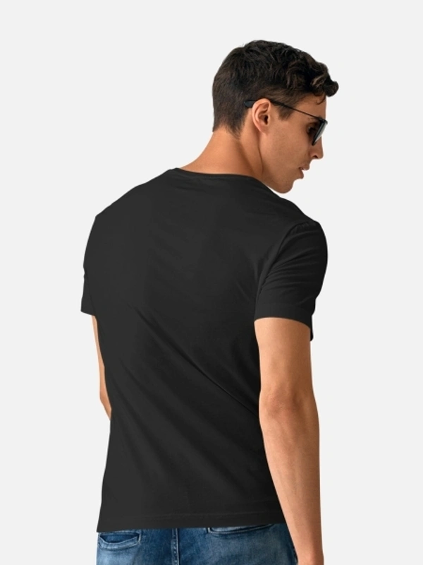 BLISSINK Graphic Print Men Round Neck Black T-Shirt - Black, XL