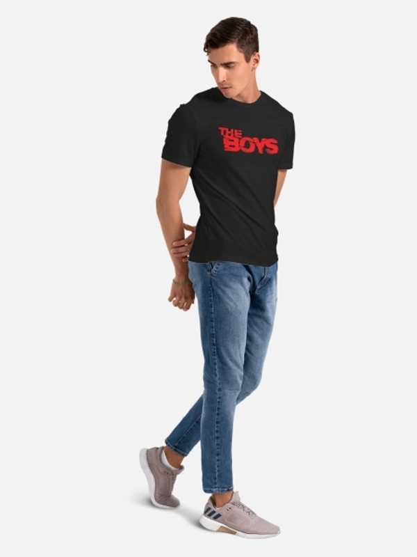 BLISSINK Graphic Print Men Round Neck Black T-Shirt - Black, XXL