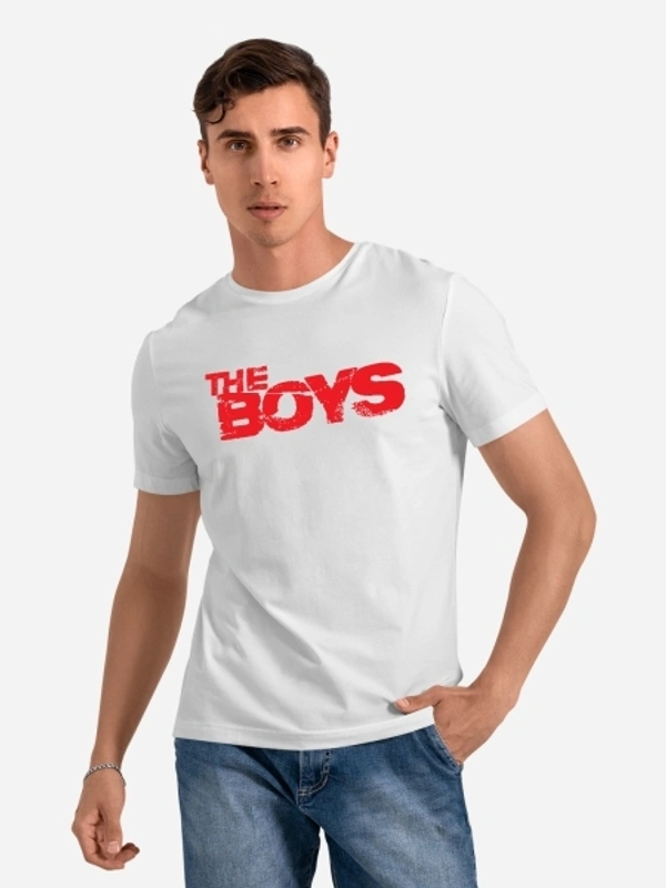 BLISSINK Graphic Print Men Round Neck Black T-Shirt - White, S