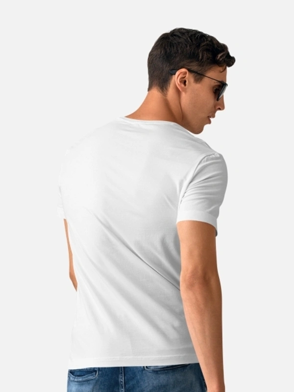 BLISSINK Graphic Print Men Round Neck Black T-Shirt - White, S