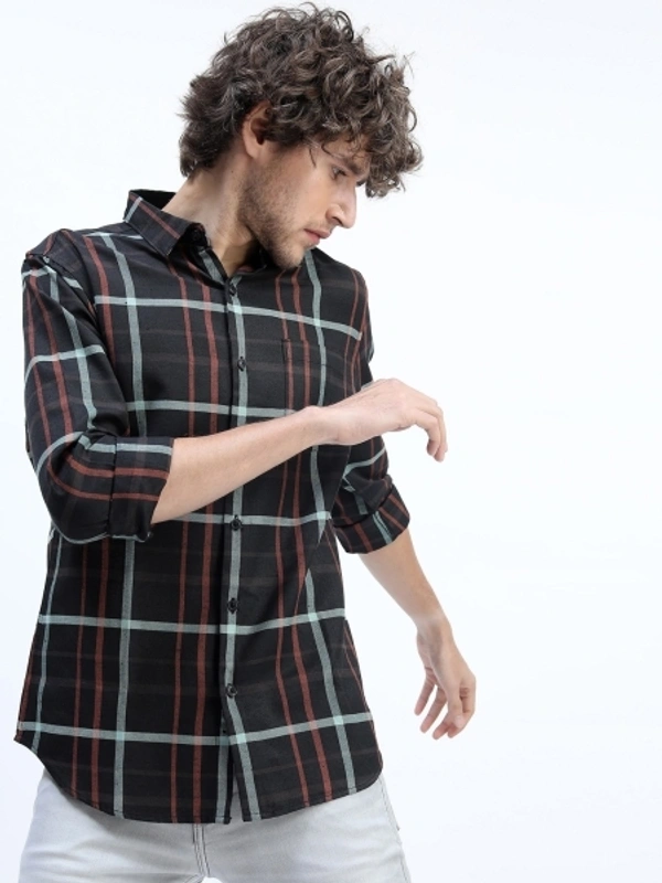 KETCH Men Checkered Casual Multicolor Shirt - L