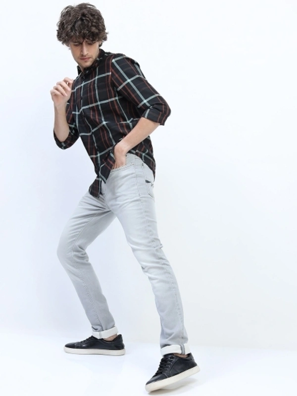 KETCH Men Checkered Casual Multicolor Shirt - L