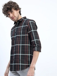KETCH Men Checkered Casual Multicolor Shirt - L