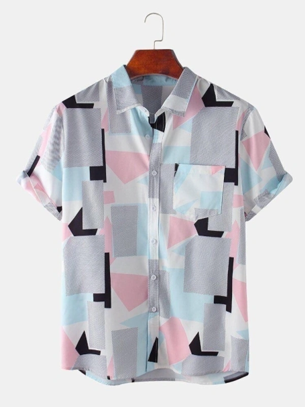 Men Printed Casual Multicolor Shirt - XL