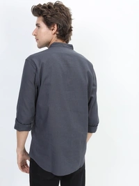 KETCH Men Solid Casual Dark Blue Shirt - L